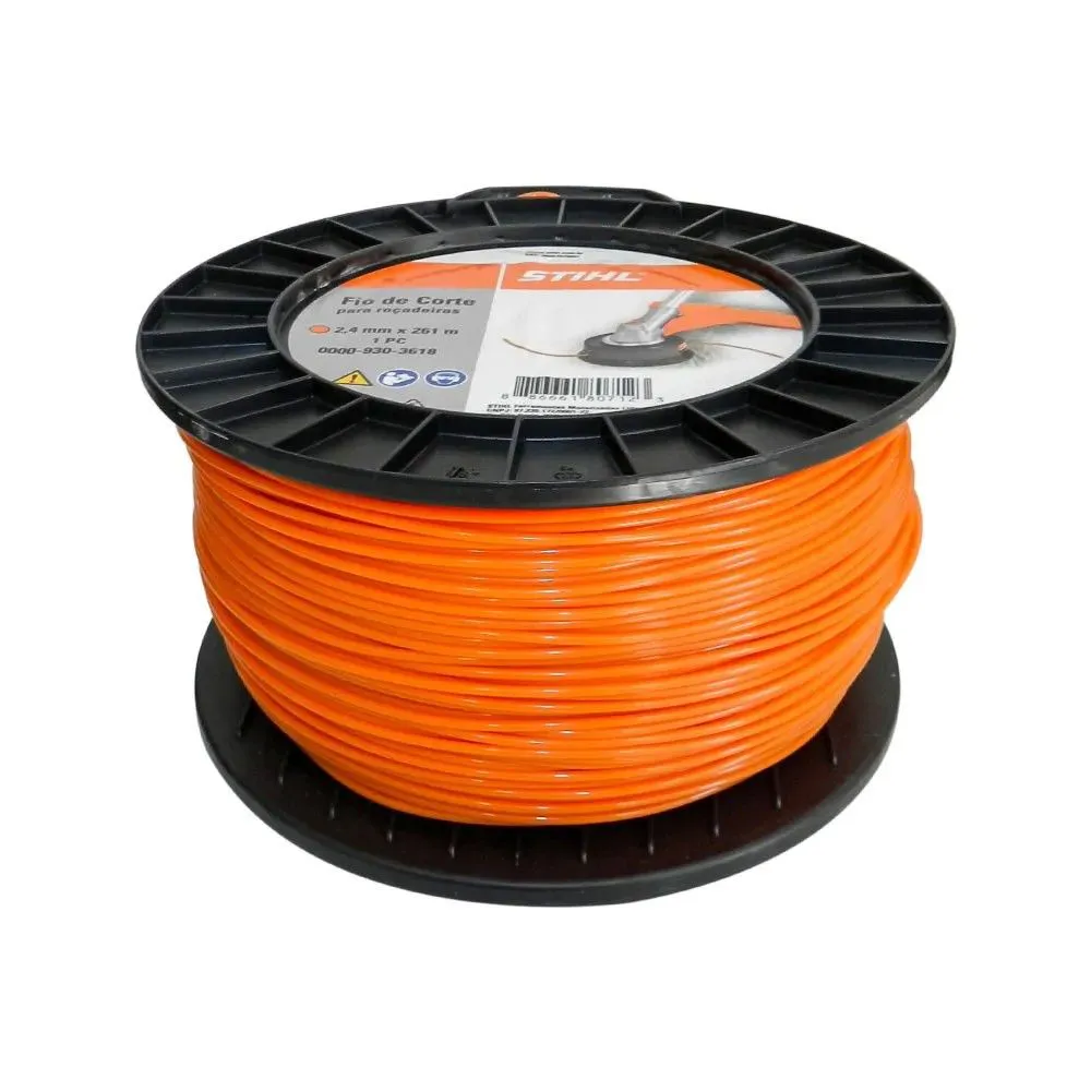 Fio de corte nylon 2,4mm redondo rolo 261M STIHL